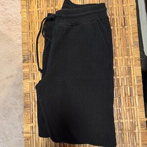 Nuuds black waffle pants